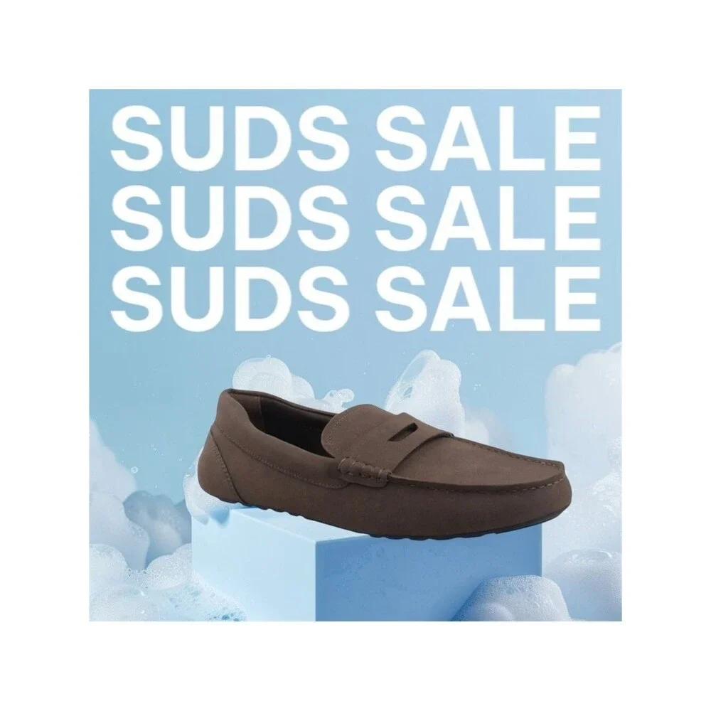 NWT Alfani Marco Mens Faux Suede Brown Driving Loafers
